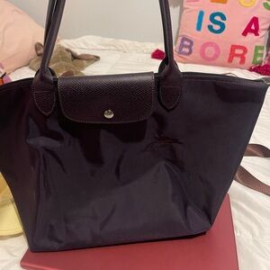 Purple Longchamp Bag.  Pillage style.